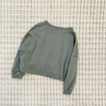 The Be Brand Cropped Henley Sweater Blue Photo 2