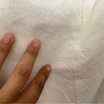 ASTR  The Label Linen Pleat Front Mini Dress Puff Sleeve White Womens Size Medium Photo 11