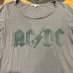Junk Food Clothing ACDC Band Tee Oversized Short Sleeve Top Olive Green Small Photo 1