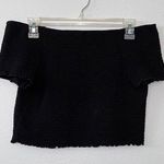Xhilaration 🤩4/$15🥳 smocked off the shoulder cropped shirt Photo 0