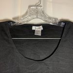 Jenny Black Textured Print Scoop Neck Short Sleeve Top 1X Photo 2