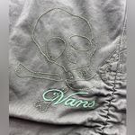 Vans  Army Green Drawstring‎ Cinch Embroidered Skull Motif Skirt Y2K Photo 2