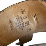 Franco Sarto Leather Flat Gladiator Strappy Sandals 6.5 Womens Gram Black Gold Photo 8