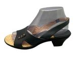 Sofft Slide Sandal Kitten Heels Women’s Size 8M Navy Leather Open Toe Slingback Blue Photo 2