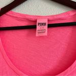 PINK - Victoria's Secret PINK Scoop Neck Neon Pink Tee Size Small Photo 3