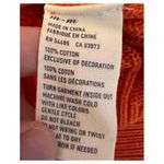 American Eagle  Cable Knit Sweater Mens Medium Orange Scoop Neck Boho Cozy Warm Photo 4