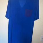 Sandro  Paris Bright Cobalt Blue V-Neck Mini Shift Dress. French Size 3. US L/XL Photo 0