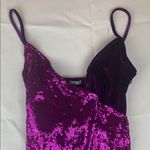 Capsulle size small Purple Sequin velour mini Dress party night boutique Photo 3