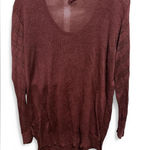 Van Heusen  Women's Deep burgundy V-Neck lightweight thin Sweater Photo 0