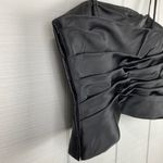 Bill Levkoff Black Satin Formal 2 Piece A-line Skirt Ruched Top Removable Straps Photo 4