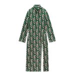 ZARA NWOT WOMAN'S PAISLEY PRINTED MIDI DRESS GREEN/MULTICOLOR XS BLOGGERS FAVE Photo 1