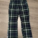 American Eagle  Outfitters Green and Blue Plaid Bootcut Pants Photo 1