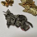 Lot Of 3 Pretty Butterfly Insect Brooch Pins Photo 9