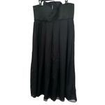 Rebecca Romero Black Silk Peephole Chest Pleated Grace Dress Size 6 Gown Maxi Photo 1