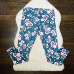 Fabletics Mid Rise Powerhold Green Floral Euphoria Compression Leggings Photo 2