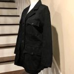 Ralph Lauren Women’s Black Long Sleeve Multi Pocket Button Front Peacoat Size 6 Photo 2