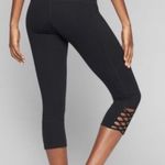 Athleta Black High Waisted Mind Over Mat Capri Cropped Athletic Workout Leggings Photo 0