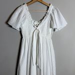 Cleobella  Ashlyn Organic Cotton Dobby Midi Dress Women's Small White Flowy NWOT Photo 8