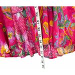 Boho Floral Maxi Skirt XS Smocked Waist Button Front Festival Cottagecore Boho Pink Photo 7