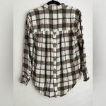 Anthropologie Isadora Button Back Plaid Tunic Popover long sleeve Shirt XS Photo 2