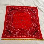 Red paisley bandana print bandana 0416 Photo 3