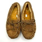 L.L.Bean Brown Suede and Shearling Moccasins Women's 7 US Photo 4
