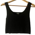 Wild Fable Black Ribbed Knit Cropped Tank Top Sleeveless Casual Medium Photo 0