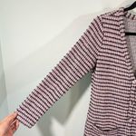ZARA Women's Pink & Black Textured Tweed V-neck Oversized Sweater Dress Size S Photo 4