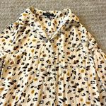 Velvet Heart Animal Print Button Top With Convertible Sleeves Photo 2