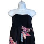 EXPRESS Black Floral Strapless Fit and Flare Tube Top NWOT Size Small Petite Photo 1