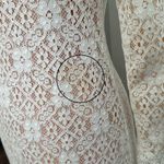 Vintage Boho Dress Cream Floral Crochet Wedding Bridal S Small Photo 5