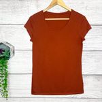 No Boundaries Burnt Orange Rust Everyday Basics Short Sleeve Scoop Neck T-Shirt Size Large Photo 1