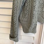 Jessica Simpson ‎ Sage Green Chenille Crop Sweater Size Small Photo 4