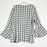 Calessa Houndstooth Flare Bell Sleeve Top Size 1X V Photo 1