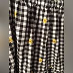 Old Navy Gingham Blouse top floral embroidery puff sleeves babydoll size M Photo 7