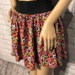 Hypnotik Floral Mini Skirt Skater Flounce M Black Size undefined Photo 3