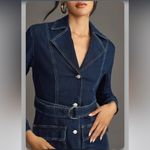 Anthropologie NEW  Pilcro Belted Denim Blazer Dress Photo 4