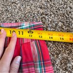 Vintage Red Green Plaid A Line Midi Skirt Womens 6 Button Down Christmas Holiday Photo 2