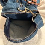 Liz Claiborne  Blue Denim and Brown Leather Bag Photo 9