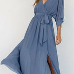 Baltic Born  Kia Kimono Whisper Blue Maxi Dress Photo 0