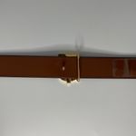 Burberry TB Reversible Leather Belt Black / Brown Gold Buckle Size M Unisex New Photo 7