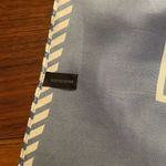 Contemporary Geometric Blue & White Polyester Scarf Photo 4