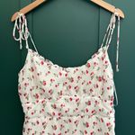 Abercrombie & Fitch Abercrombie Cherry Adjustable Tank Top White Mini Dress Tie Strap Tank Sundress Photo 1