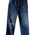 RE/DONE  70s Ultra High Rise Stove Pipe Vintage jeans Indigo Destroy size 28 DR Photo 2