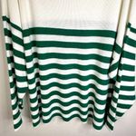 Cyrus  Women’s 3X Striped Sweater White Green Loose Knit Lightweight Oversized Photo 4