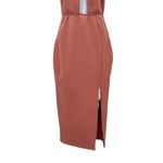 Missguided Keyhole Chest Cutout Sleeveless Halter Midi Dress Side Slit Pink Photo 4