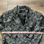 Vintage Finity Studio Gray & Black Floral Silky Blazer 10 Photo 4