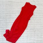 Michael Kors Red Formal Crepe Belted Jumpsuit Size 2 Photo 2