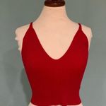 SheIn Sleeveless Red Summer Cropped Top Size Small Photo 0