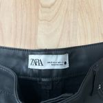 ZARA NWOT 90s Wide Leg Faux Leather trousers size 6 Photo 7